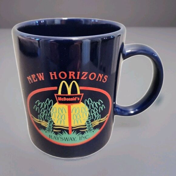 Vintage McDonald’s New Horizons Coffee Mug 2000 Blue Raysway LMT Intl USA - Picture 1 of 8